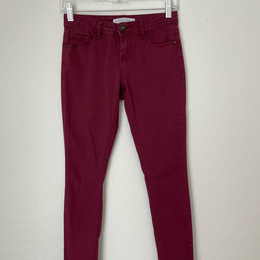 Maroon Blue Topaz Skinny Jeans Size 1/2